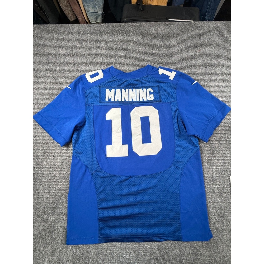 Nike NFL Jersey Mens 48 Blue Excellent Eli Manning NY Giants On Field BB041